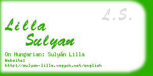 lilla sulyan business card